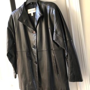 Ellen Tracy genuine leather coat